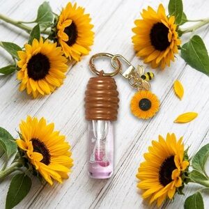 XIME Sugar Bee Honey Moisturizing & Nourishing Lip Oil Bee Sunflower Bag Charm
